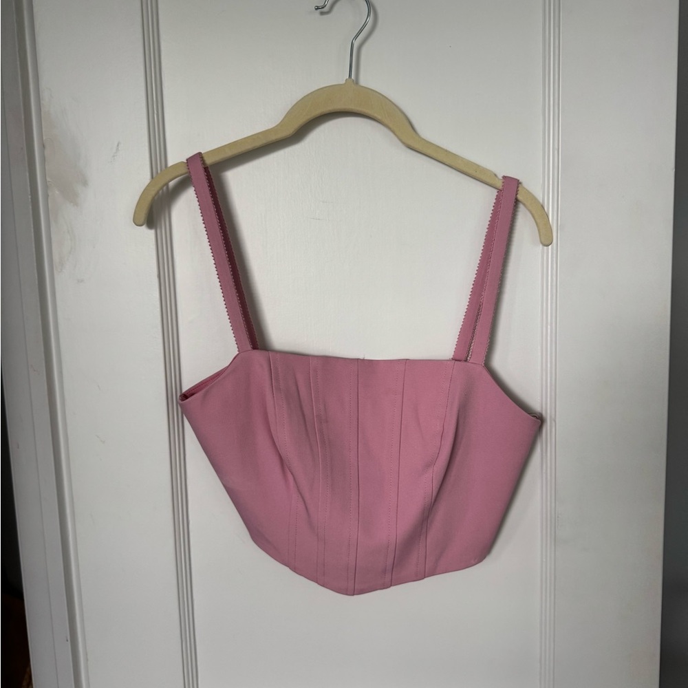 Pink Corset Tank Top